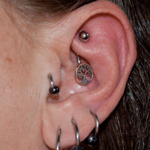 Sterling Silver Tree of Life Navel Customer Photo
